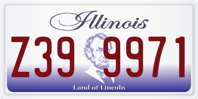 IL license plate Z399971