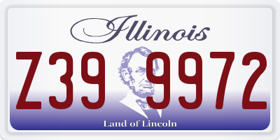 IL license plate Z399972