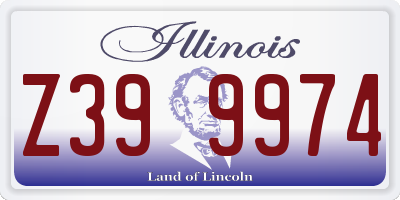 IL license plate Z399974