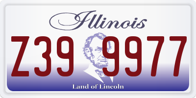 IL license plate Z399977