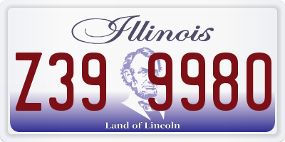 IL license plate Z399980