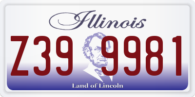 IL license plate Z399981