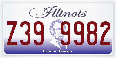 IL license plate Z399982