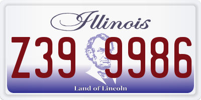 IL license plate Z399986