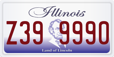 IL license plate Z399990