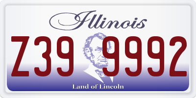 IL license plate Z399992