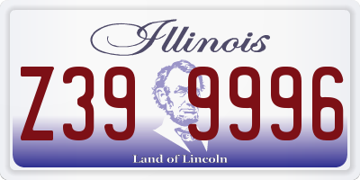 IL license plate Z399996