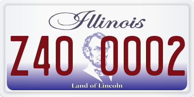 IL license plate Z400002