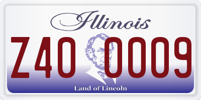 IL license plate Z400009