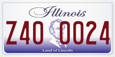 IL license plate Z400024