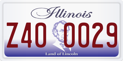 IL license plate Z400029