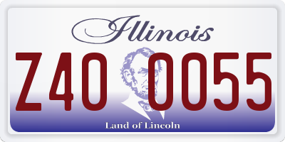 IL license plate Z400055