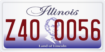 IL license plate Z400056