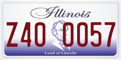 IL license plate Z400057