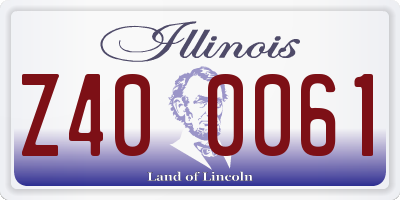IL license plate Z400061