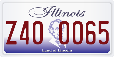 IL license plate Z400065