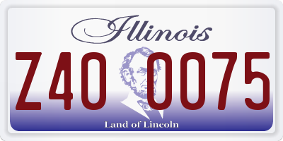 IL license plate Z400075