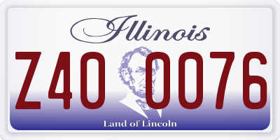 IL license plate Z400076