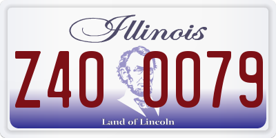 IL license plate Z400079