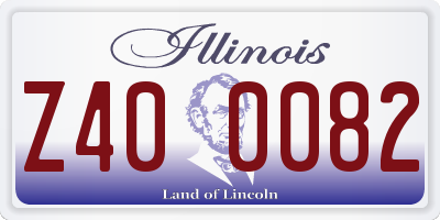 IL license plate Z400082