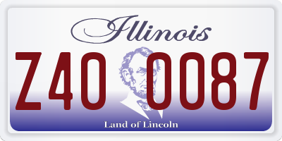 IL license plate Z400087
