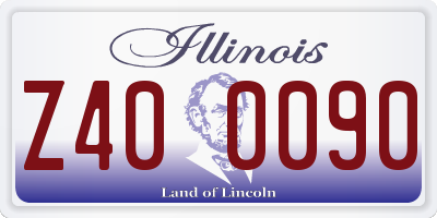 IL license plate Z400090