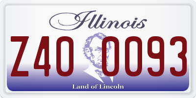 IL license plate Z400093