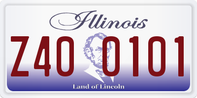 IL license plate Z400101