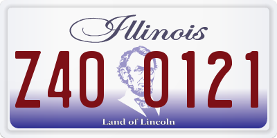 IL license plate Z400121