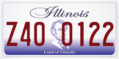 IL license plate Z400122