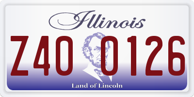 IL license plate Z400126