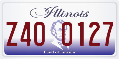 IL license plate Z400127