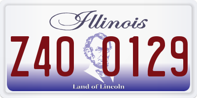 IL license plate Z400129