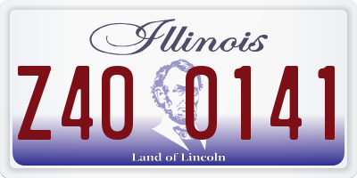 IL license plate Z400141