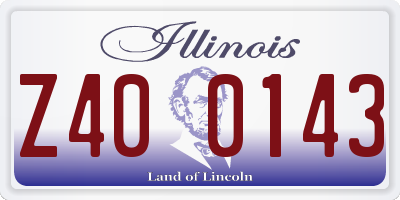 IL license plate Z400143