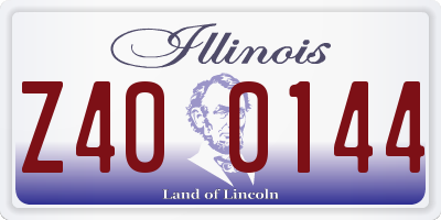 IL license plate Z400144