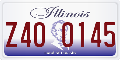 IL license plate Z400145