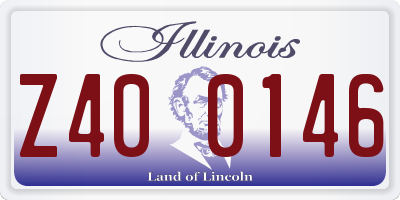 IL license plate Z400146