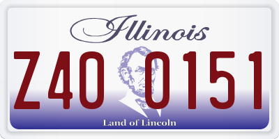 IL license plate Z400151