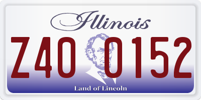 IL license plate Z400152