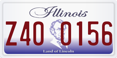 IL license plate Z400156