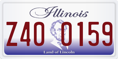 IL license plate Z400159
