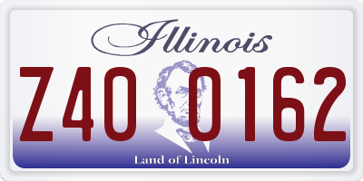 IL license plate Z400162