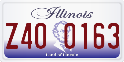 IL license plate Z400163