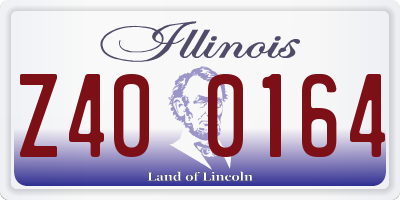 IL license plate Z400164