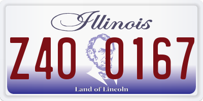 IL license plate Z400167