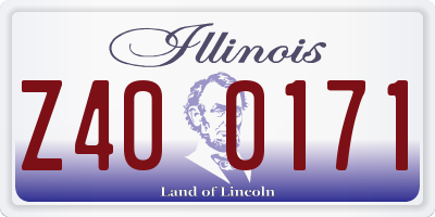 IL license plate Z400171