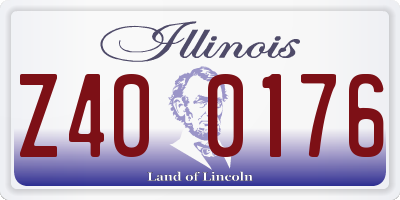 IL license plate Z400176