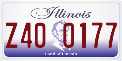 IL license plate Z400177