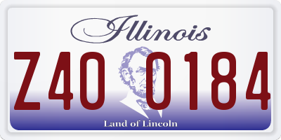 IL license plate Z400184